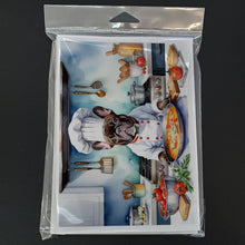 Load image into Gallery viewer, French Bulldog The Chef Greeting Cards - Blank Note Cards – 8-Pack of Artist-Designed Cards with Envelopes