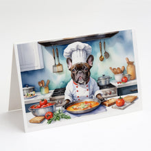 Load image into Gallery viewer, French Bulldog The Chef Greeting Cards - Blank Note Cards – 8-Pack of Artist-Designed Cards with Envelopes