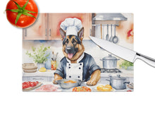 Load image into Gallery viewer, German Shepherd The Chef Glass Cutting Boards – Durable, Decorative Kitchen Art