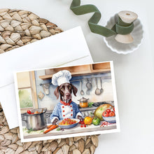 Load image into Gallery viewer, German Shorthaired Pointer The Chef Greeting Cards - Blank Note Cards – 8-Pack of Artist-Designed Cards with Envelopes