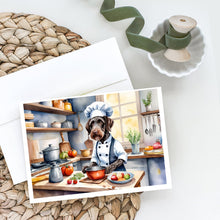 Load image into Gallery viewer, German Wirehaired Pointer The Chef Greeting Cards - Blank Note Cards – 8-Pack of Artist-Designed Cards with Envelopes