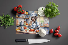 Load image into Gallery viewer, German Wirehaired Pointer The Chef Glass Cutting Boards – Durable, Decorative Kitchen Art
