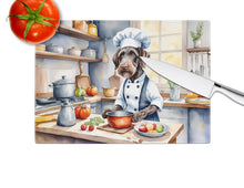 Load image into Gallery viewer, German Wirehaired Pointer The Chef Glass Cutting Boards – Durable, Decorative Kitchen Art