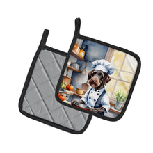 Load image into Gallery viewer, German Wirehaired Pointer The Chef Pot Holders - Set of 2 Decorative Kitchen Helpers | Made in the USA