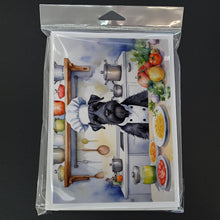 Load image into Gallery viewer, Giant Schnauzer The Chef Greeting Cards - Blank Note Cards – 8-Pack of Artist-Designed Cards with Envelopes
