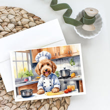 Load image into Gallery viewer, Goldendoodle The Chef Greeting Cards - Blank Note Cards – 8-Pack of Artist-Designed Cards with Envelopes