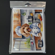 Load image into Gallery viewer, Goldendoodle The Chef Greeting Cards - Blank Note Cards – 8-Pack of Artist-Designed Cards with Envelopes