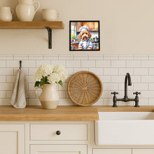 Load image into Gallery viewer, Goldendoodle The Chef Framed Metal Print
