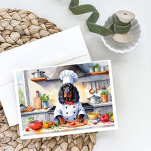 Load image into Gallery viewer, Gordon Setter The Chef Greeting Cards - Blank Note Cards – 8-Pack of Artist-Designed Cards with Envelopes