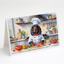Load image into Gallery viewer, Gordon Setter The Chef Greeting Cards - Blank Note Cards – 8-Pack of Artist-Designed Cards with Envelopes