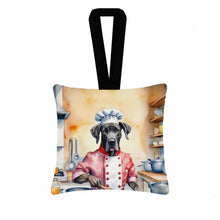 Load image into Gallery viewer, Great Dane The Chef Hanging Square Fabric Ornament 3.5 × 3.5