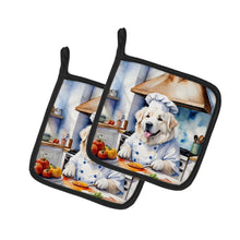 Load image into Gallery viewer, Great Pyrenees The Chef Pot Holders - Set of 2 Decorative Kitchen Helpers | Made in the USA