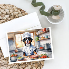 Load image into Gallery viewer, Greater Swiss Mountain Dog The Chef Greeting Cards - Blank Note Cards – 8-Pack of Artist-Designed Cards with Envelopes