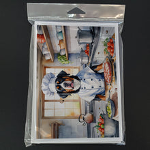 Load image into Gallery viewer, Greater Swiss Mountain Dog The Chef Greeting Cards - Blank Note Cards – 8-Pack of Artist-Designed Cards with Envelopes
