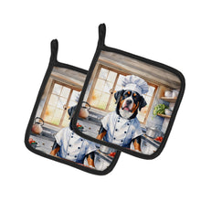 Load image into Gallery viewer, Greater Swiss Mountain Dog The Chef Pot Holders - Set of 2 Decorative Kitchen Helpers | Made in the USA