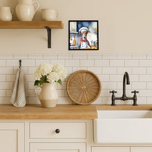Load image into Gallery viewer, Greyhound The Chef Framed Metal Print