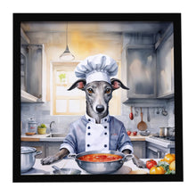 Load image into Gallery viewer, Greyhound The Chef Framed Metal Print