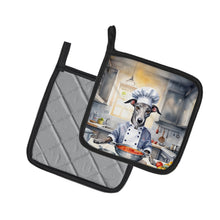 Load image into Gallery viewer, Greyhound The Chef Pot Holders - Set of 2 Decorative Kitchen Helpers | Made in the USA