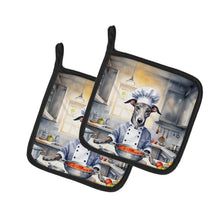 Load image into Gallery viewer, Greyhound The Chef Pot Holders - Set of 2 Decorative Kitchen Helpers | Made in the USA
