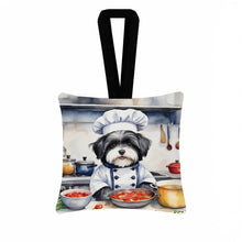 Load image into Gallery viewer, Havanese The Chef Hanging Square Fabric Ornament 3.5 × 3.5