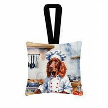Load image into Gallery viewer, Irish Setter The Chef Hanging Square Fabric Ornament 3.5 × 3.5