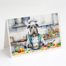 Load image into Gallery viewer, Irish Wolfhound The Chef Greeting Cards - Blank Note Cards – 8-Pack of Artist-Designed Cards with Envelopes