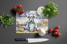 Load image into Gallery viewer, Irish Wolfhound The Chef Glass Cutting Boards – Durable, Decorative Kitchen Art
