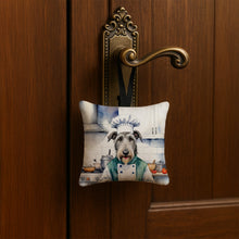 Load image into Gallery viewer, Irish Wolfhound The Chef Hanging Square Fabric Ornament 3.5 × 3.5