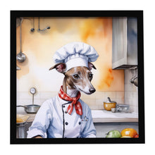 Load image into Gallery viewer, Italian Greyhound The Chef Framed Metal Print