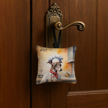 Load image into Gallery viewer, Italian Greyhound The Chef Hanging Square Fabric Ornament 3.5 × 3.5