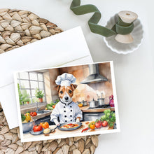 Load image into Gallery viewer, Jack Russell Terrier The Chef Greeting Cards - Blank Note Cards – 8-Pack of Artist-Designed Cards with Envelopes