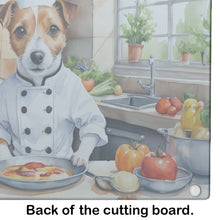 Load image into Gallery viewer, Jack Russell Terrier The Chef Glass Cutting Boards – Durable, Decorative Kitchen Art