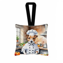 Load image into Gallery viewer, Jack Russell Terrier The Chef Hanging Square Fabric Ornament 3.5 × 3.5
