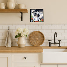Load image into Gallery viewer, Japanese Chin The Chef Framed Metal Print