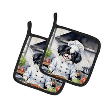 Load image into Gallery viewer, Japanese Chin The Chef Pot Holders - Set of 2 Decorative Kitchen Helpers | Made in the USA
