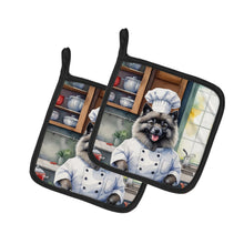 Load image into Gallery viewer, Keeshond The Chef Pot Holders - Set of 2 Decorative Kitchen Helpers | Made in the USA