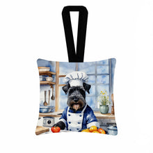 Load image into Gallery viewer, Kerry Blue Terrier The Chef Hanging Square Fabric Ornament 3.5 × 3.5