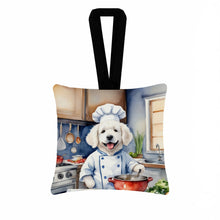 Load image into Gallery viewer, Kuvasz The Chef Hanging Square Fabric Ornament 3.5 × 3.5