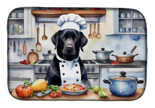 Load image into Gallery viewer, Black Labrador Retriever The Chef Dish Drying Mat