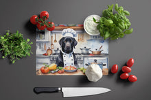 Load image into Gallery viewer, Black Labrador Retriever The Chef Glass Cutting Boards – Durable, Decorative Kitchen Art