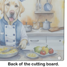 Load image into Gallery viewer, Yellow Labrador Retriever The Chef Glass Cutting Boards – Durable, Decorative Kitchen Art