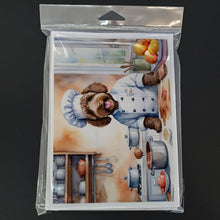 Load image into Gallery viewer, Labradoodle The Chef Greeting Cards - Blank Note Cards – 8-Pack of Artist-Designed Cards with Envelopes