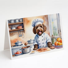 Load image into Gallery viewer, Labradoodle The Chef Greeting Cards - Blank Note Cards – 8-Pack of Artist-Designed Cards with Envelopes