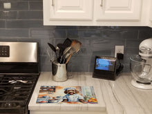 Load image into Gallery viewer, Labradoodle The Chef Glass Cutting Boards – Durable, Decorative Kitchen Art