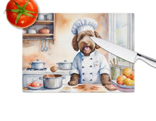 Load image into Gallery viewer, Labradoodle The Chef Glass Cutting Boards – Durable, Decorative Kitchen Art