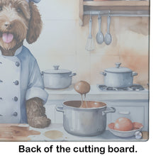 Load image into Gallery viewer, Labradoodle The Chef Glass Cutting Boards – Durable, Decorative Kitchen Art