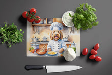 Load image into Gallery viewer, Labradoodle The Chef Glass Cutting Boards – Durable, Decorative Kitchen Art