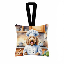 Load image into Gallery viewer, Labradoodle The Chef Hanging Square Fabric Ornament 3.5 × 3.5