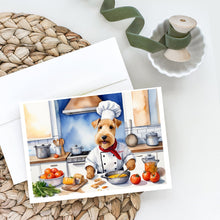 Load image into Gallery viewer, Lakeland Terrier The Chef Greeting Cards - Blank Note Cards – 8-Pack of Artist-Designed Cards with Envelopes