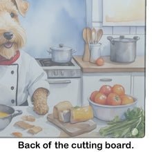 Load image into Gallery viewer, Lakeland Terrier The Chef Glass Cutting Boards – Durable, Decorative Kitchen Art